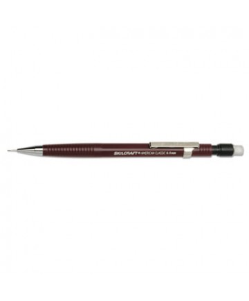 7520016522436 SKILCRAFT AMERICAN CLASSIC MECHANICAL PENCIL, 0.5 MM, HB (#2.5), BLACK LEAD, BURGUNDY BARREL, DOZEN