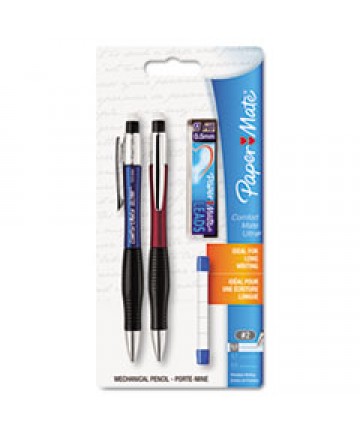 COMFORTMATE ULTRA PENCIL STARTER SET, 0.5 MM, HB (#2.5), BLACK LEAD, ASSORTED BARREL COLORS, 2/PACK