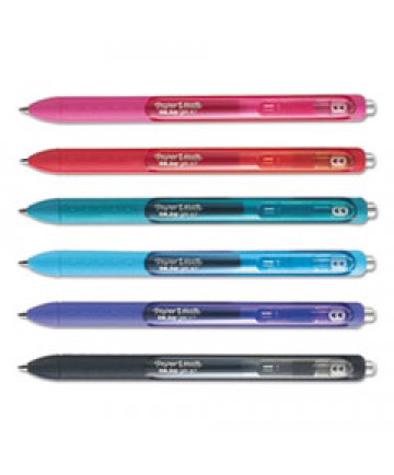 INKJOY RETRACTABLE GEL PEN, MEDIUM 0.7MM, ASSORTED INK/BARREL, 6/SET