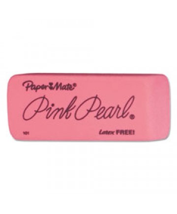 PINK PEARL ERASER, RECTANGULAR, LARGE, ELASTOMER, 12/BOX