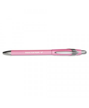 FLEXGRIP ELITE WRITE FOR HOPE RETRACTABLE BALLPOINT PEN, 1MM, BLACK INK/PACK BARREL, DOZEN
