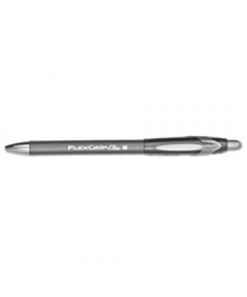 FLEXGRIP ELITE RETRACTABLE BALLPOINT PEN, MEDIUM 1MM, BLACK INK/BARREL, DOZEN