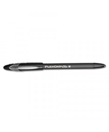 FLEXGRIP ELITE STICK BALLPOINT PEN, MEDIUM 1MM, BLACK INK/BARREL, DOZEN