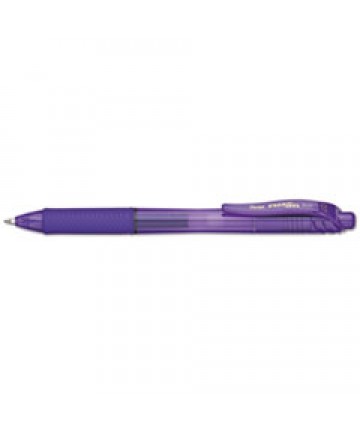 ENERGEL-X RETRACTABLE GEL PEN, 0.7 MM METAL TIP, VIOLET INK/BARREL, DOZEN