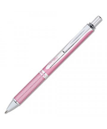 ENERGEL ALLOY RT RETRACTABLE GEL PEN, MEDIUM 0.7MM, BLACK INK, PINK BARREL
