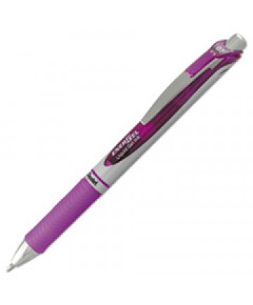 ENERGEL RTX RETRACTABLE GEL PEN, MEDIUM 0.7 MM, VIOLET INK, VIOLET/GRAY BARREL