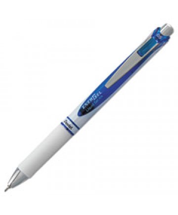 ENERGEL RTX RETRACTABLE GEL PEN, FINE 0.5 MM, BLUE INK, WHITE/BLUE BARREL