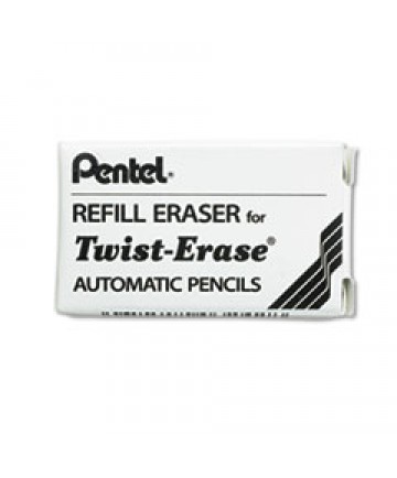 ERASER REFILL FOR PENTEL TWIST-ERASE MECHANICAL PENCILS, 3/TUBE
