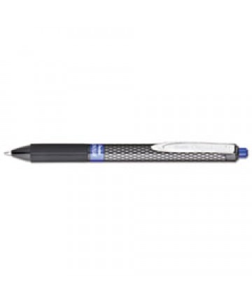 OH! GEL RETRACTABLE GEL PEN, MEDIUM 0.7MM, BLUE INK, BLACK BARREL, DOZEN