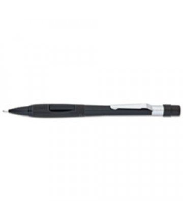 QUICKER CLICKER MECHANICAL PENCIL, 0.5 MM, HB (#2.5), BLACK LEAD, BLACK BARREL