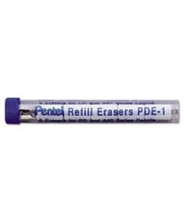 ERASER REFILL FOR PENTEL PD AND A40 MECHANICAL PENCILS, 5/TUBE