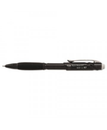 TWIST-ERASE GT PENCILS, 0.7 MM, HB (#2.5), BLACK LEAD, BLACK BARREL