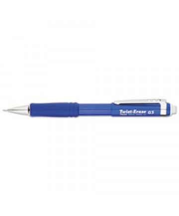 TWIST-ERASE III MECHANICAL PENCIL, 0.5 MM, HB (#2.5), BLACK LEAD, BLUE BARREL