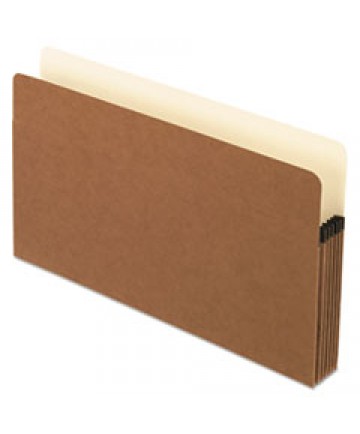 SMART SHIELD FILE POCKET, 5.25" EXPANSION, LEGAL SIZE, RED FIBER, 10/BOX