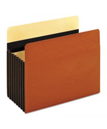 HEAVY-DUTY FILE POCKETS, 7" EXPANSION, LETTER SIZE, REDROPE, 5/BOX