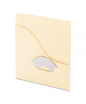POCKET PROJECT FOLDERS, 3-HOLE PUNCHED, LETTER SIZE, MANILA, 15/PACK