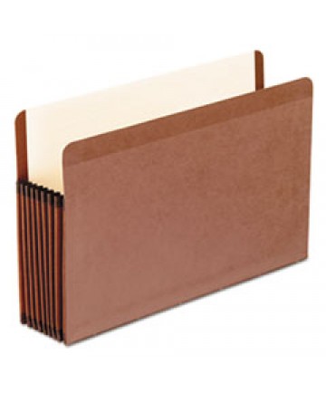 PREMIUM REINFORCED EXPANDING FILE POCKETS, 7" EXPANSION, LEGAL SIZE, RED FIBER, 5/BOX