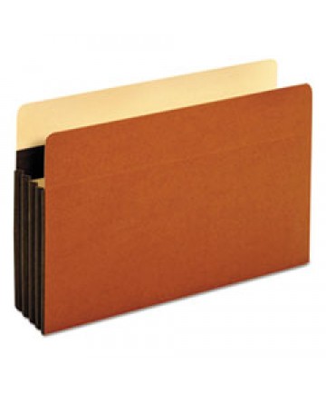 HEAVY-DUTY FILE POCKETS, 3.5" EXPANSION, LEGAL SIZE, REDROPE, 25/BOX