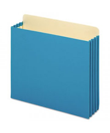 FILE CABINET POCKETS, 3.5" EXPANSION, LETTER SIZE, BLUE, 10/BOX