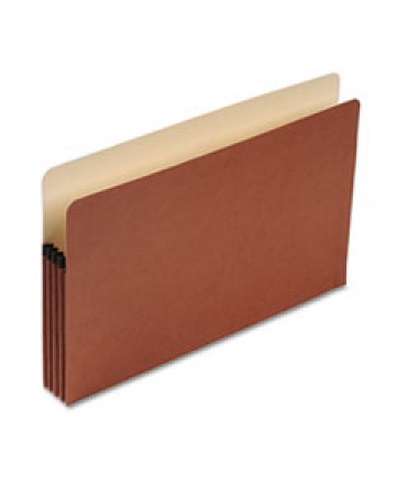 POCKET FILE, 3.5" EXPANSION, LEGAL SIZE, RED FIBER