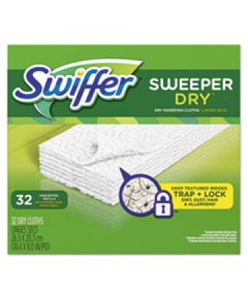 DRY REFILL CLOTHS, WHITE, 10 5/8" X 8", 32/BOX, 4 BOX/CARTON