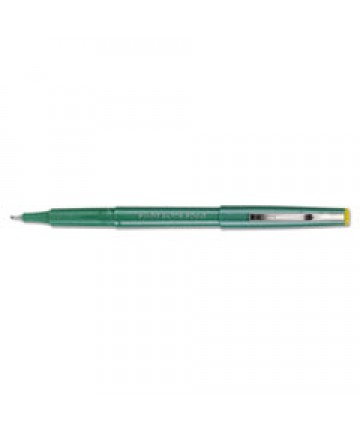 RAZOR POINT STICK POROUS POINT MARKER PEN, 0.3MM, GREEN INK/BARREL, DOZEN