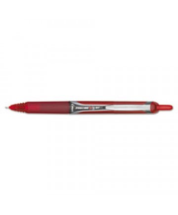 PRECISE V5RT RETRACTABLE ROLLER BALL PEN, EXTRA-FINE 0.5MM, RED INK, RED BARREL