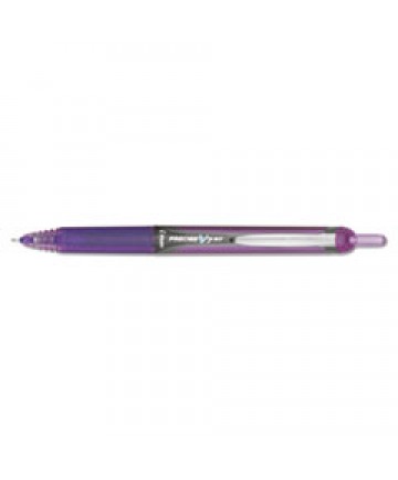 PRECISE V7RT RETRACTABLE ROLLER BALL PEN, FINE 0.7MM, PURPLE INK, PURPLE BARREL