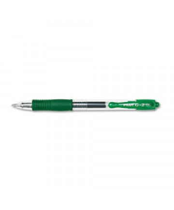 G2 PREMIUM RETRACTABLE GEL PEN, 0.5 MM, GREEN INK, SMOKE BARREL, DOZEN