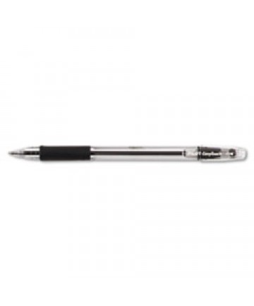 EASYTOUCH STICK BALLPOINT PEN, FINE 0.7MM, BLACK INK, CLEAR BARREL, DOZEN