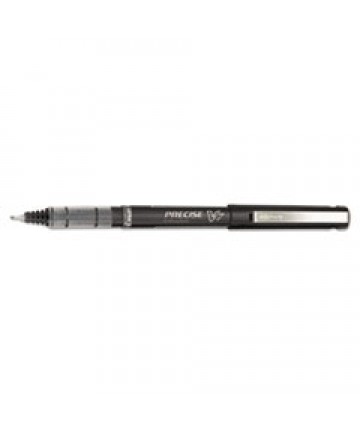 PRECISE V7 STICK ROLLER BALL PEN, FINE 0.7MM, BLACK INK/BARREL, DOZEN