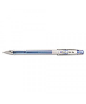 G-TEC-C ULTRA STICK GEL PEN, ULTRA-FINE 0.4 MM, BLUE INK, CLEAR BARREL, DOZEN