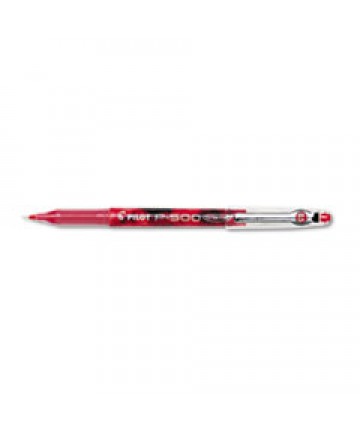 PRECISE P-500 STICK GEL PEN, EXTRA-FINE 0.5MM, RED INK/BARREL, DOZEN