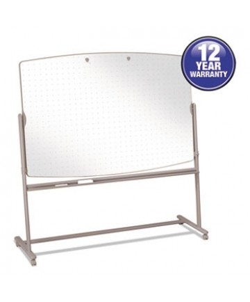 Total Erase Reversible Mobile Easel, 72 X 48, White Surface, Neutral Frame