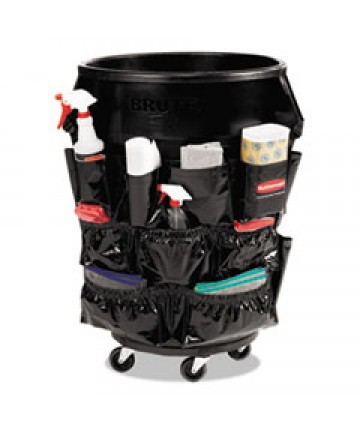 Brute Caddy Bag, 12 Pockets, Black, 6/carton