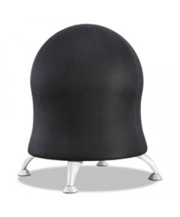 ZENERGY BALL CHAIR, BLACK SEAT/BLACK BACK, SILVER BASE