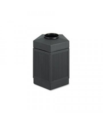 CANMELEON INDOOR/OUTDOOR RECEPTACLE, PENTAGON, POLYETHYLENE, 45 GAL, BLACK