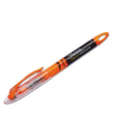 LIQUID PEN STYLE HIGHLIGHTERS, CHISEL TIP, FLUORESCENT ORANGE, DOZEN