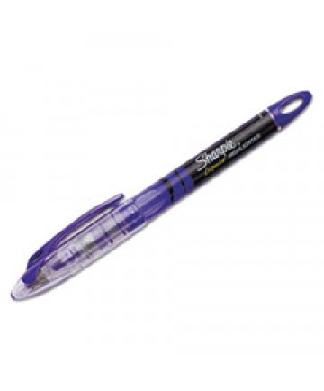 LIQUID PEN STYLE HIGHLIGHTERS, CHISEL TIP, FLUORESCENT PURPLE, DOZEN