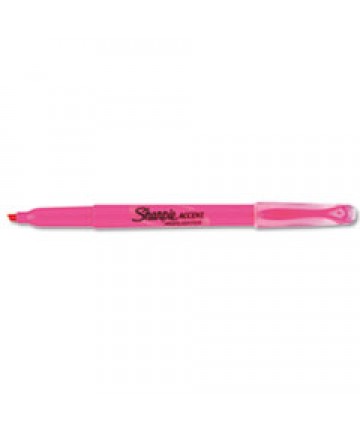 POCKET STYLE HIGHLIGHTERS, CHISEL TIP, FLUORESCENT PINK, DOZEN