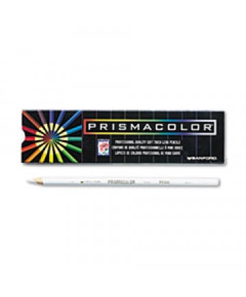 PREMIER COLORED PENCIL, 3 MM, 2B (#1), WHITE LEAD, WHITE BARREL, DOZEN