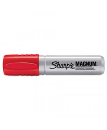 MAGNUM PERMANENT MARKER, BROAD CHISEL TIP, RED