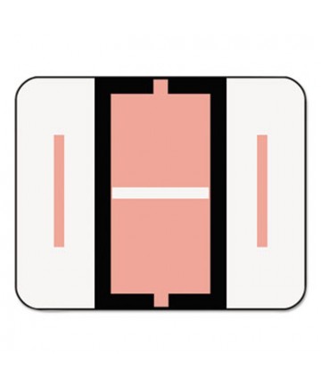 A-Z COLOR-CODED END TAB FILING LABELS, I, 1 X 1.25, WHITE, 500/ROLL