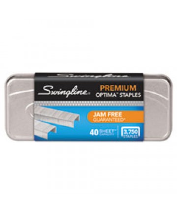 OPTIMA HIGH-CAPACITY STAPLES, 0.38" LEG, 0.5" CROWN, STEEL, 2,500/BOX