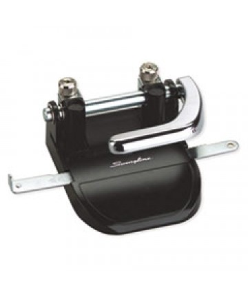 20-Sheet Lighttouch Desktop Two-To-Seven-Hole Punch, 9/32" Holes, Silver/black