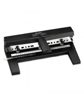 40-Sheet Lighttouch Two-To-Seven-Hole Punch, 9/32" Holes, Black/gray