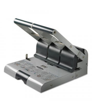 28-Sheet Commercial Electric Three-Hole Punch, 9/32" Holes, Silver - Platinum