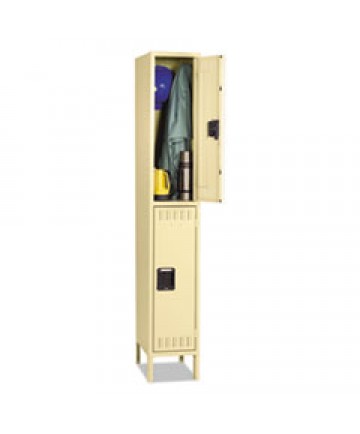 Three Wide Closed Locker Base, 36w X 18d X 6h, Medium Gray
