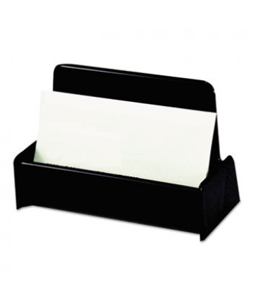 Business Card Holder, Capacity 50 3 1/2 X 2 Cards, Black