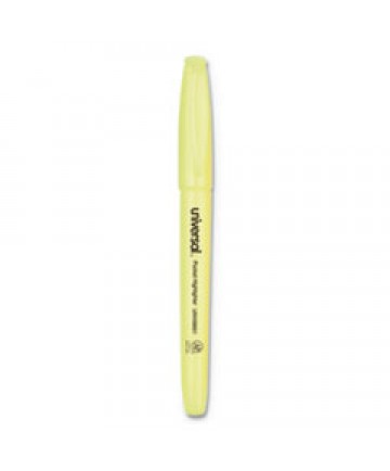 POCKET HIGHLIGHTERS, CHISEL TIP, FLUORESCENT YELLOW, DOZEN